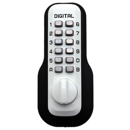 Lockey Lockey M-210-WH-DC-EZ Mechanical Keyless Deadbolt Ez Mount Plate Double Sided Combination Lock - White M-210-WH-DC-EZ